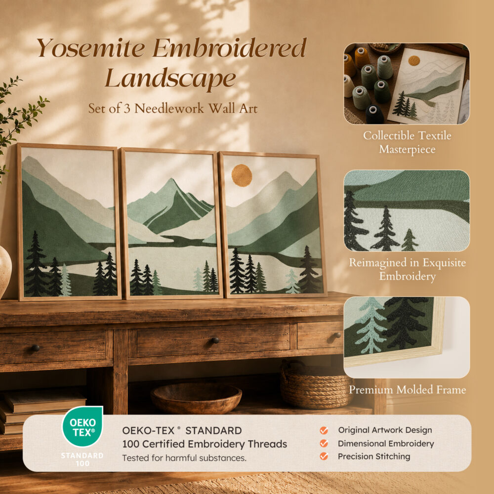 Yosemite in Jade Threads
