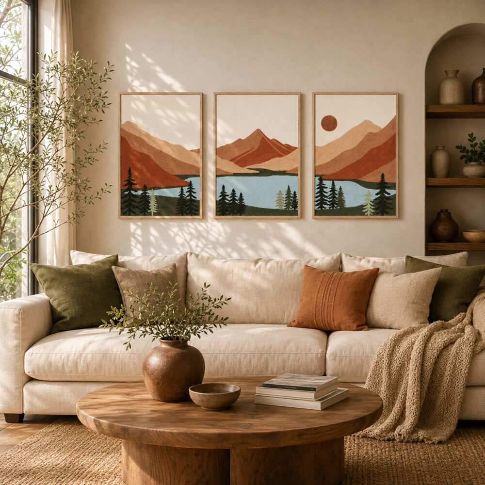 Yosemite in Terracotta Threads