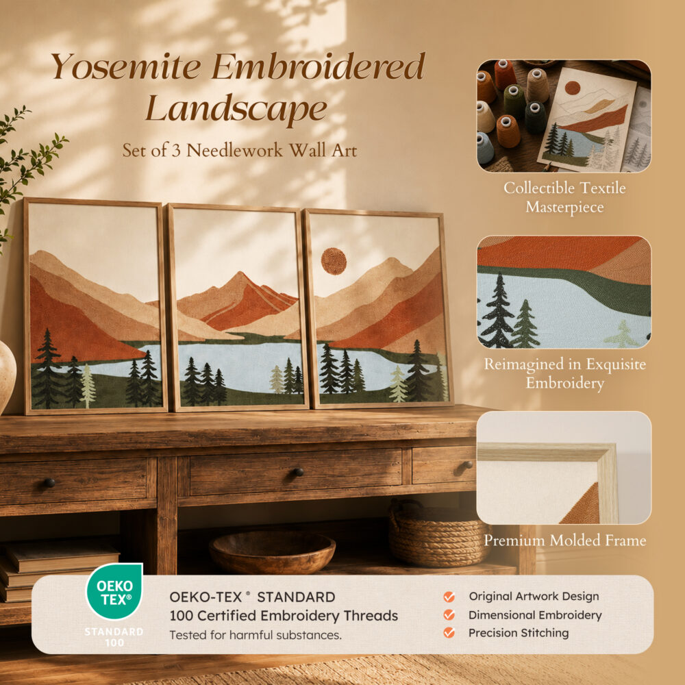 Yosemite in Terracotta Threads